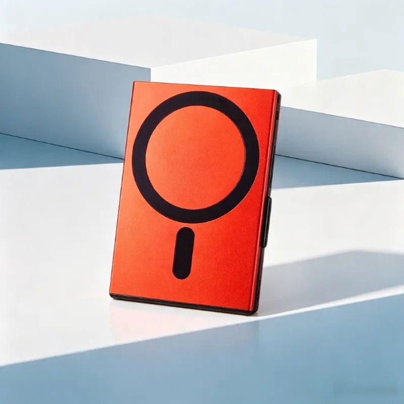 Ultradunne aluminium magnetische automatische pop-up kaarthouder